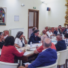 L’Amministratore Unico di ADiSU Umbria, Giacomo Leonelli, insieme ai rappresentanti delle istituzioni, delle università, degli enti locali e delle associazioni di categoria durante l’incontro dedicato al sostegno post laurea e alla valorizzazione dei talenti.