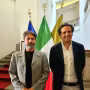 L'Assessore regionale Fabio Barcaioli e l'Amministratore Unico di ADISU Umbria, Giacomo Leonelli, insieme durante la conferenza stampa di presentazione del percorso di co-progettazione del 110Caffè.